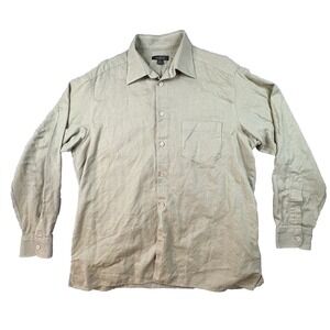 Ermenegildo Zegna Men's XL Olive Green Shirt LS Made in Italy SEE DESCRIPTION